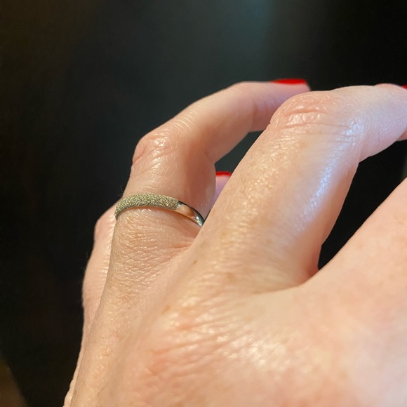 Stefano Oro 14k White Gold Diamond Dust Ring - Picture 4 of 7